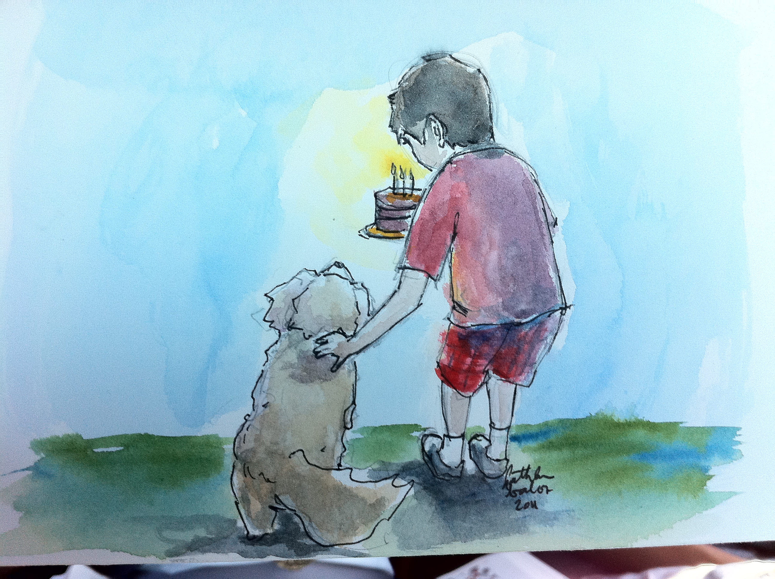 2592x1936 Cousin's Birthday Card Painting The Art Of Cathleen Abalos - Birthday Painting