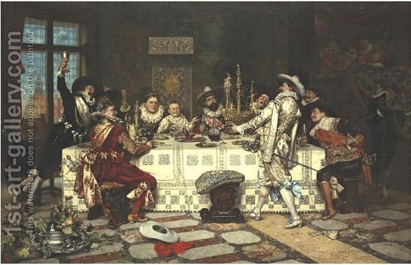 598x386 The Prince's Birthday Party Adolphe Alexandre Lesrel Reproduction - Birthday Painting