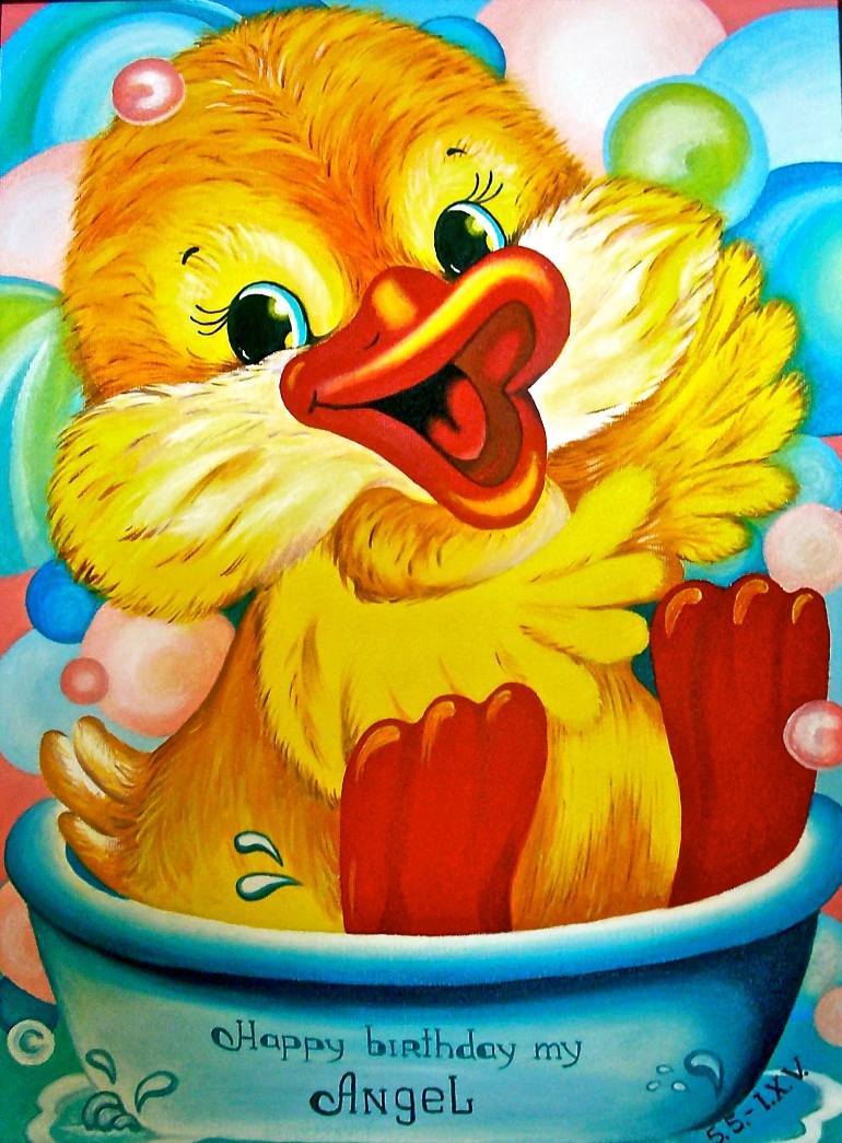 770x1045 Saatchi Art Happy Birthday Painting By Irina Shanti - Birthday Painting Images