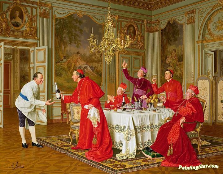 720x563 The Chef's Birthday Artwork By Andrea Landini Oil Painting Amp Art - Birthday Painting Images