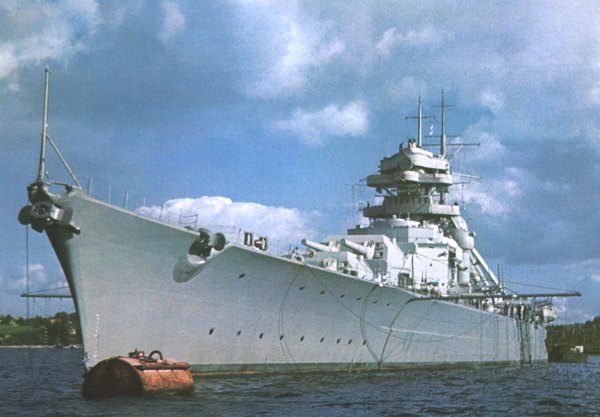 600x417 Battleship Bismarck Drawings And Paint Schemes - Bismarck Painting