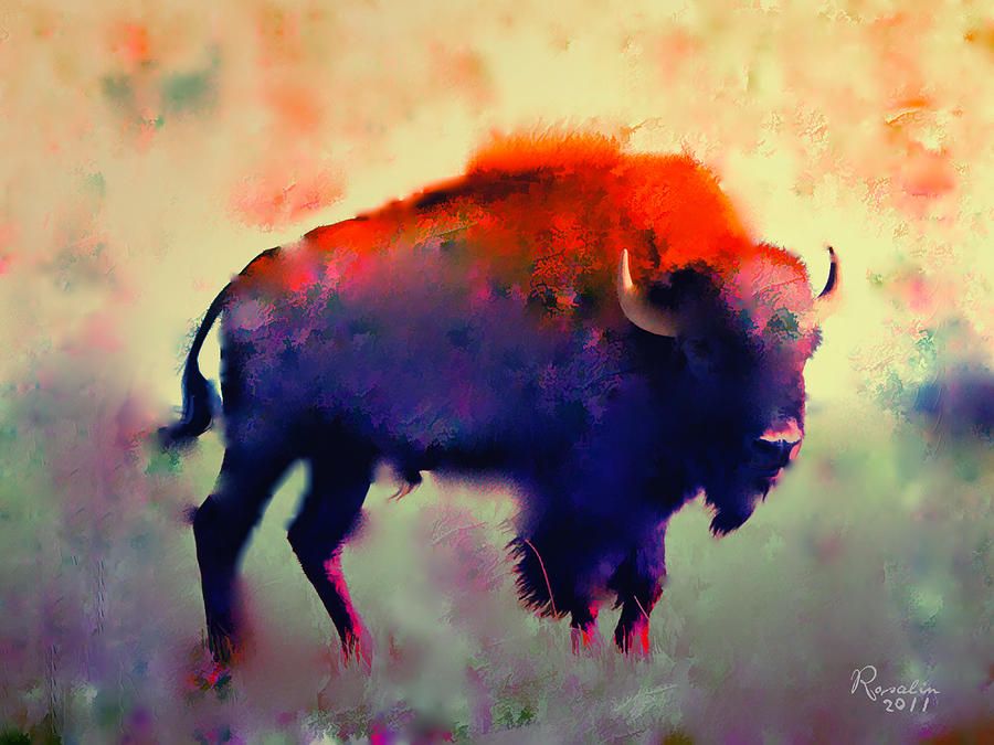 900x675 Bison Painting - Bison Painting