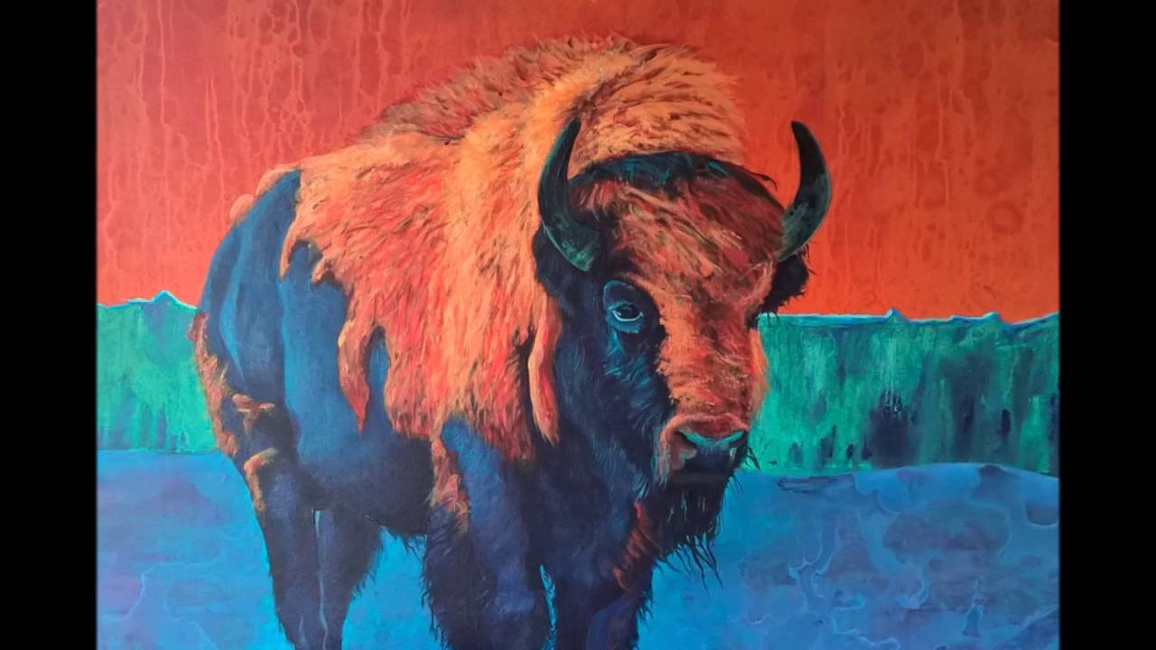 1280x720 Bison Painting - Bison Painting