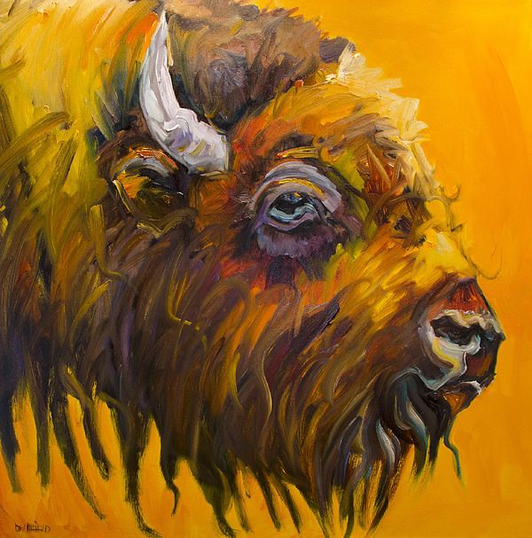 Bison Painting at PaintingValley.com | Explore collection of Bison Painting