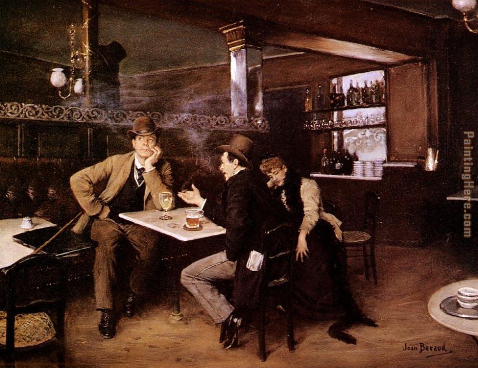 980x755 Jean Beraud At The Bistro Painting Anysize 50% Off - Bistro Painting