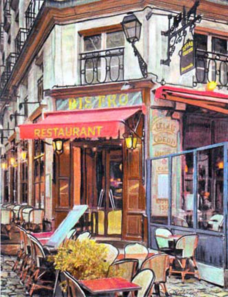 770x1005 Saatchi Art Relais Odeon Bistro Painting By Philip Wymer - Bistro Painting