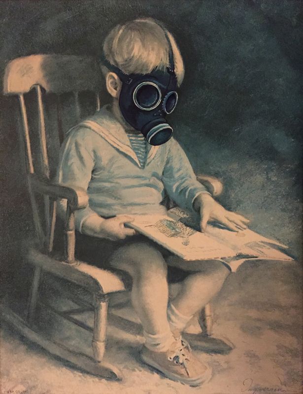 615x799 Has A Star Wars Walker Invaded A Fishing Village These Mash Up - Bizarre Painting