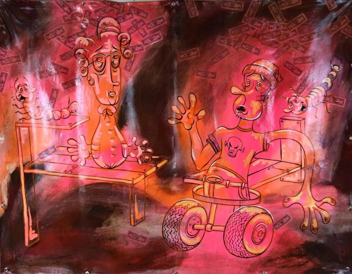 720x560 Huge Bizarre Painting On Canvas Banner Kate - Bizarre Painting