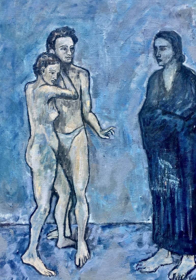 770x1099 Saatchi Art Bizarre Love Triangle. Painting By Juan Gabriel Ruiz - Bizarre Painting