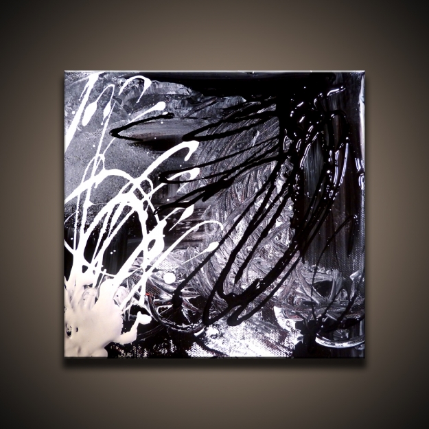 625x625 Black And White Abstract Art For Sale - Black Abstract Painting