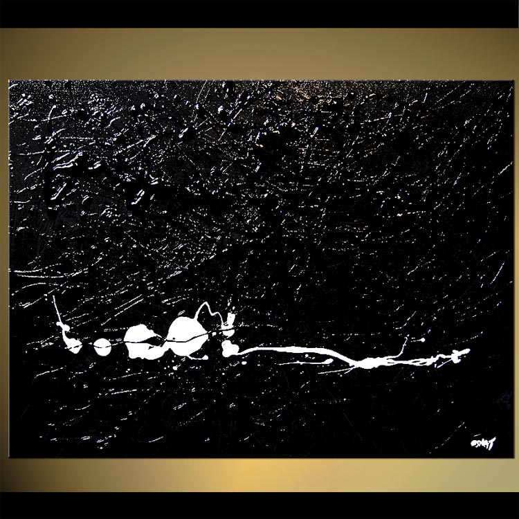 750x750 Painting - Black Abstract Painting