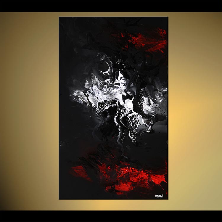 750x750 Painting - Black Abstract Painting