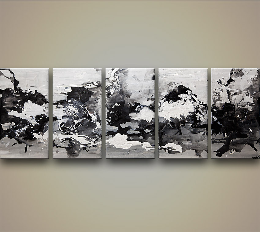 850x761 Painting - Black Abstract Painting