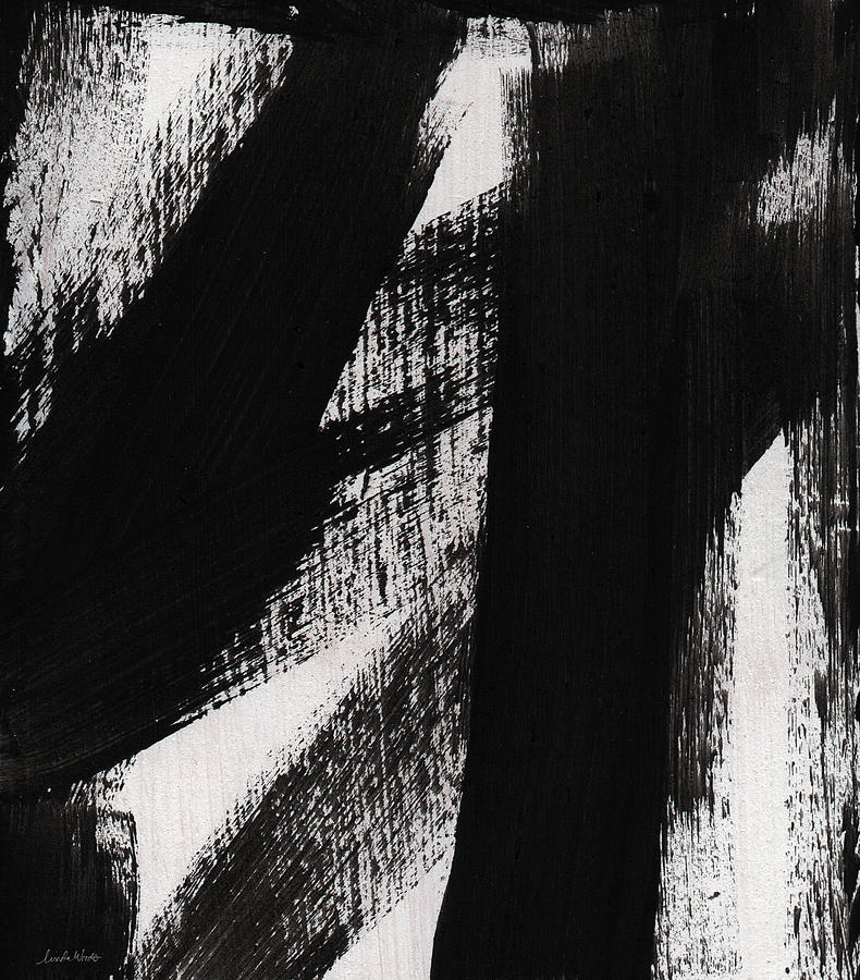 790x900 Timber Vertical Abstract Black And White Painting Painting By - Black Abstract Painting