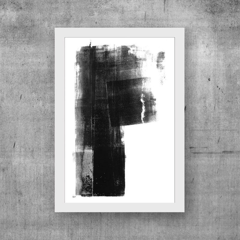 800x800 Wall Art Ideas - Black Abstract Painting