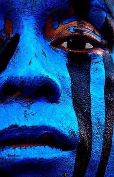 235x364 Blue Head Art Festival, Lazy And Couples - Black And Blue Painting