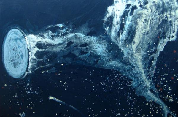 600x394 Original Abstract Art Collected, Page 2 - Black And Blue Painting