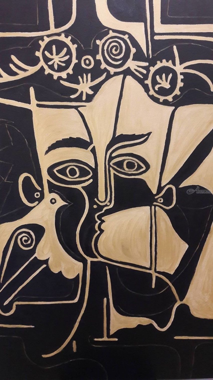 850x1511 Black Amp Gold Paintings By Tecla Alahakoon - Black And Gold Painting