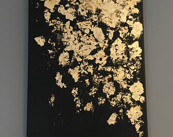 340x270 Black Gold Painting Etsy - Black And Gold Painting
