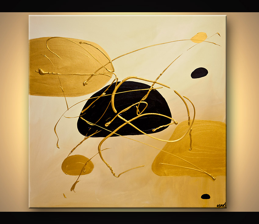 850x735 Painting - Black And Gold Painting