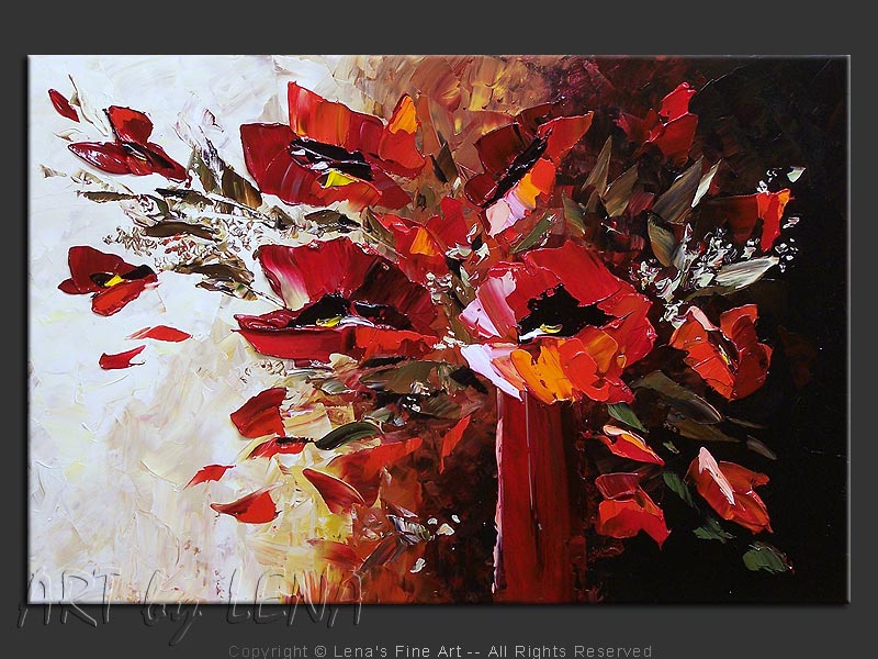 800x600 Red, Black And White Art By Lena - Black And Red Painting