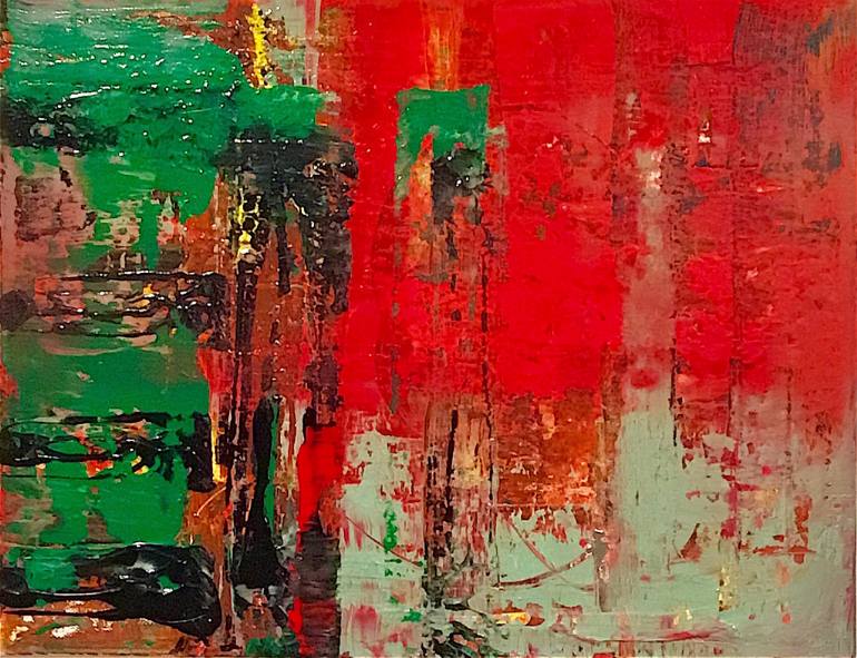 770x591 Saatchi Art Abstract - Black And Red Painting