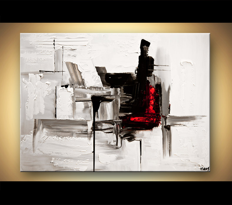 788x696 Painting - Black And White Abstract Art Painting
