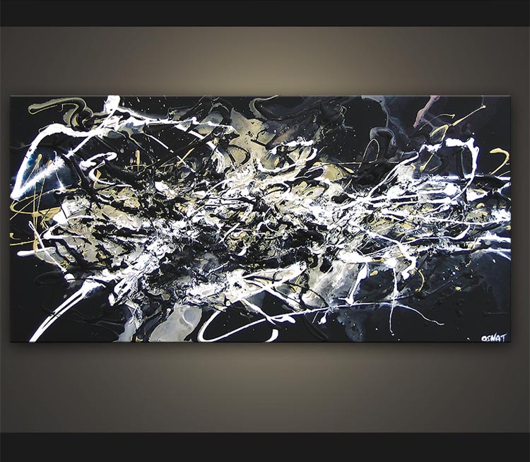 750x654 Painting - Black And White Abstract Art Painting