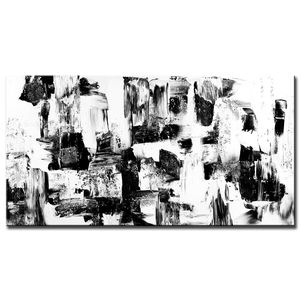 1000x1000 Painting Black And White Abstract Painting - Black And White Abstract Art Painting