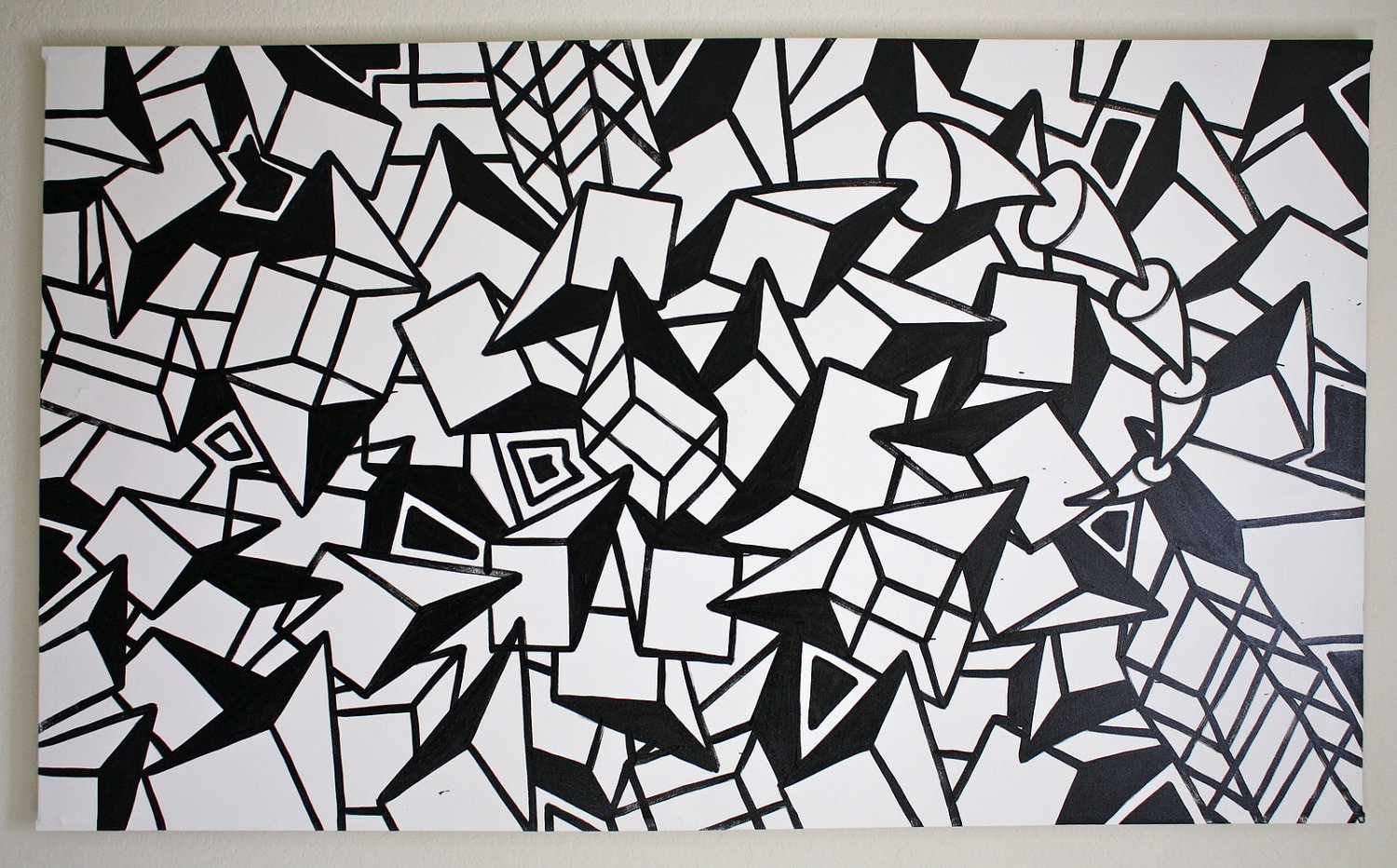 1500x932 Abstract Black And White - Black And White Abstract Art Painting