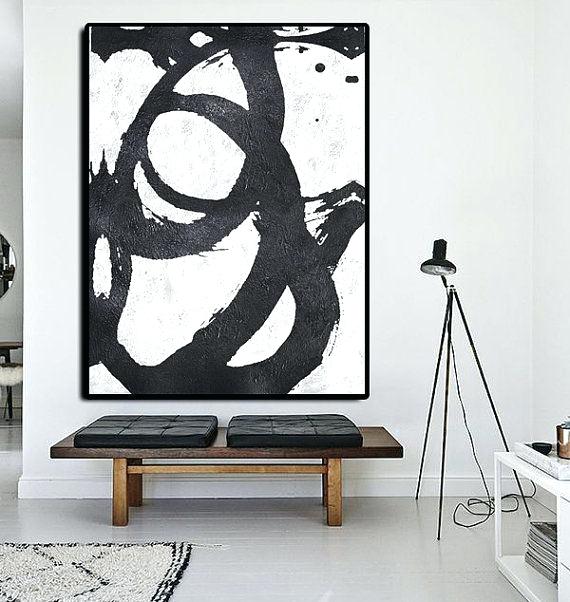 570x602 Black And White Abstract Wall Art - Black And White Abstract Art Painting