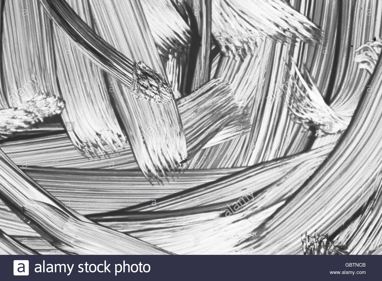 1300x956 Abstract Black And White Oil Painting Fragment, Expressive Brush - Black And White Abstract Oil Painting