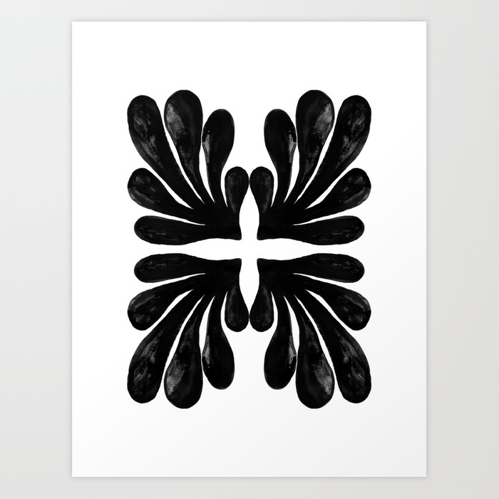 700x700 Grace - Black And White Abstract Painting Minimal