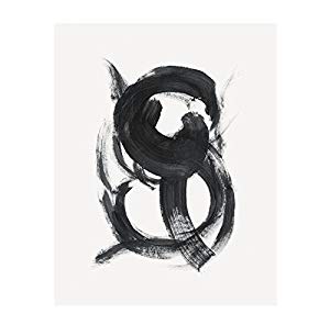 300x296 Minimalist Black And White Abstract Art Painting - Black And White Abstract Painting Minimal