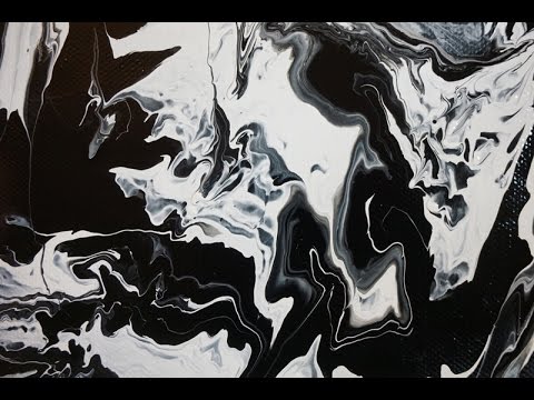 480x360 Acrylic Painting Technique, Acrylmalerei, Fluid Acrylic Colors - Black And White Acrylic Painting