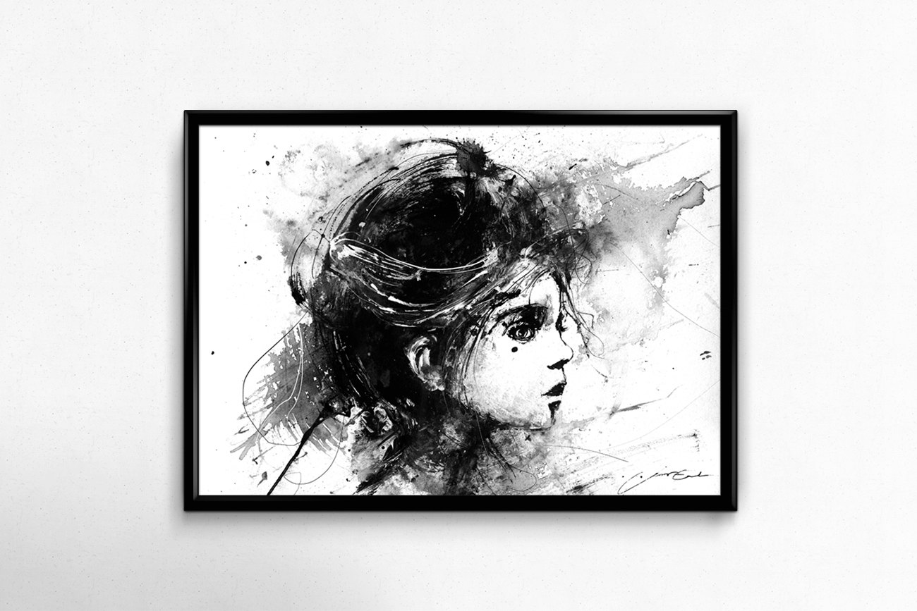 Black And White Acrylic Painting at PaintingValley.com | Explore ...