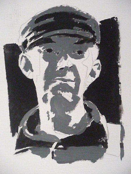 450x600 Acrylic Portrait Painting Tutorial - Black And White Acrylic Painting