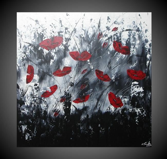 650x621 Love Letter (Ilonka Walter) - Black And White Acrylic Painting