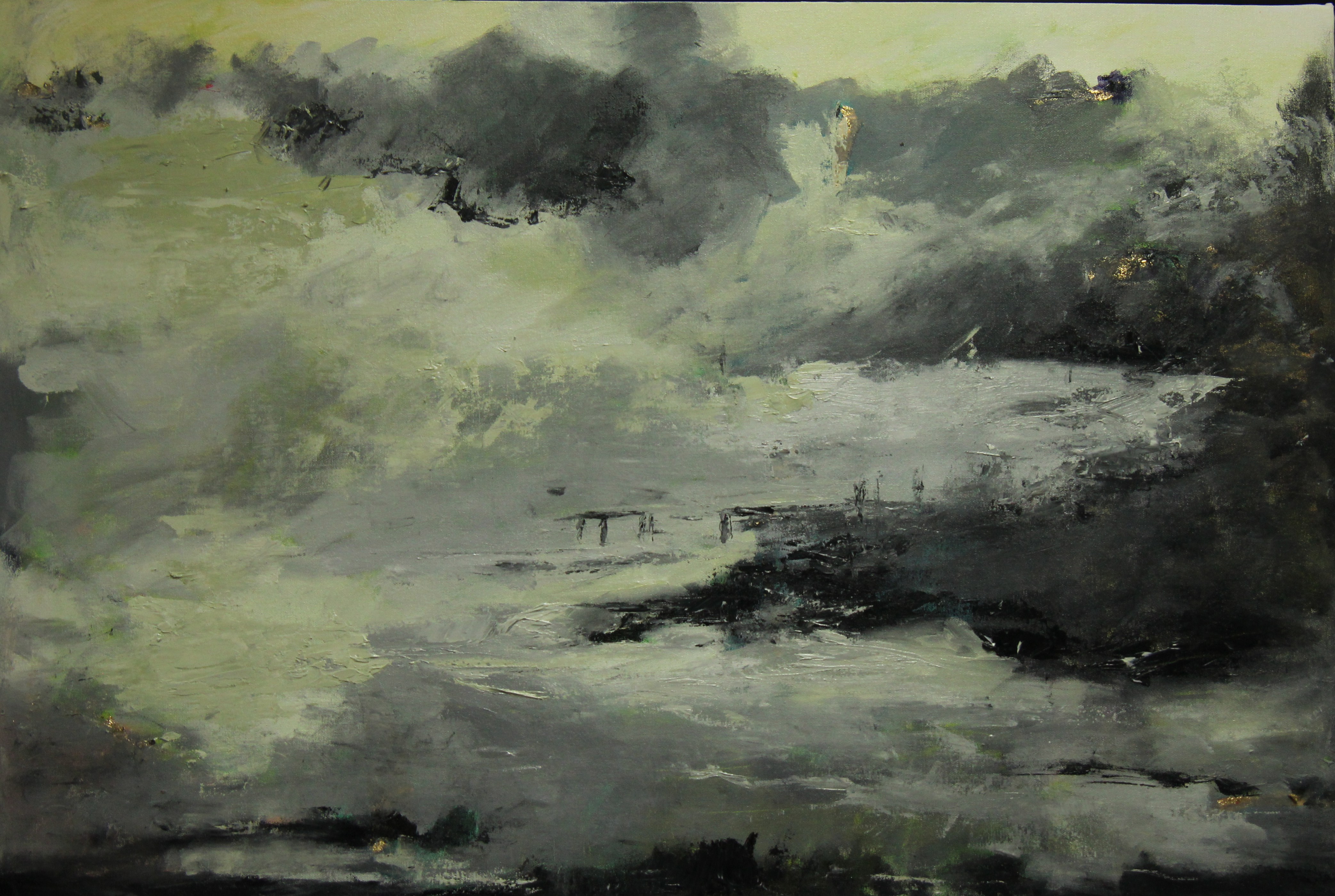 4170x2799 February 2015 D~zine - Black And White Beach Painting