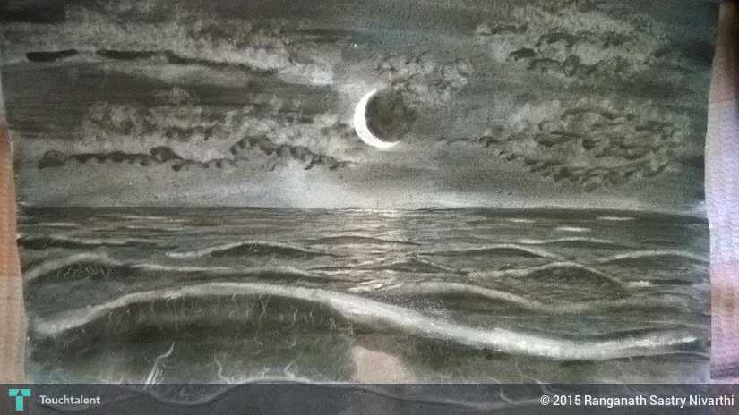 825x464 Water Color Black And White Beach Touchtalent - Black And White Beach Painting