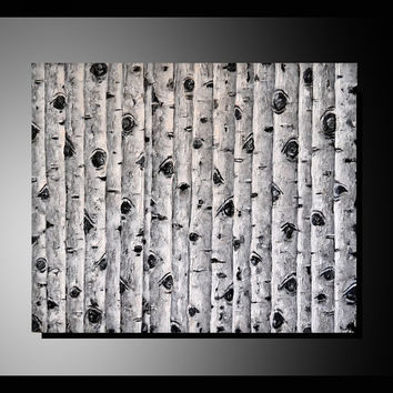 354x354 Original Black And White Birch Trees From Zarasshop On Etsy - Black And White Birch Tree Painting