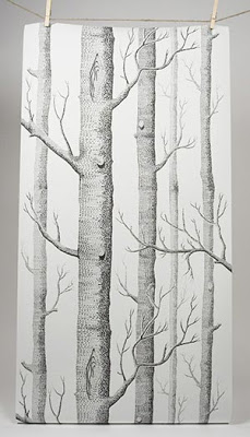 Black And White Birch Tree Painting at PaintingValley.com | Explore ...