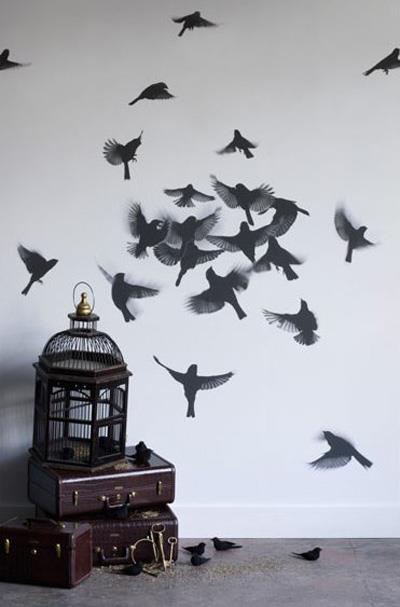 400x607 Glass Painting Patterns - Black And White Bird Painting