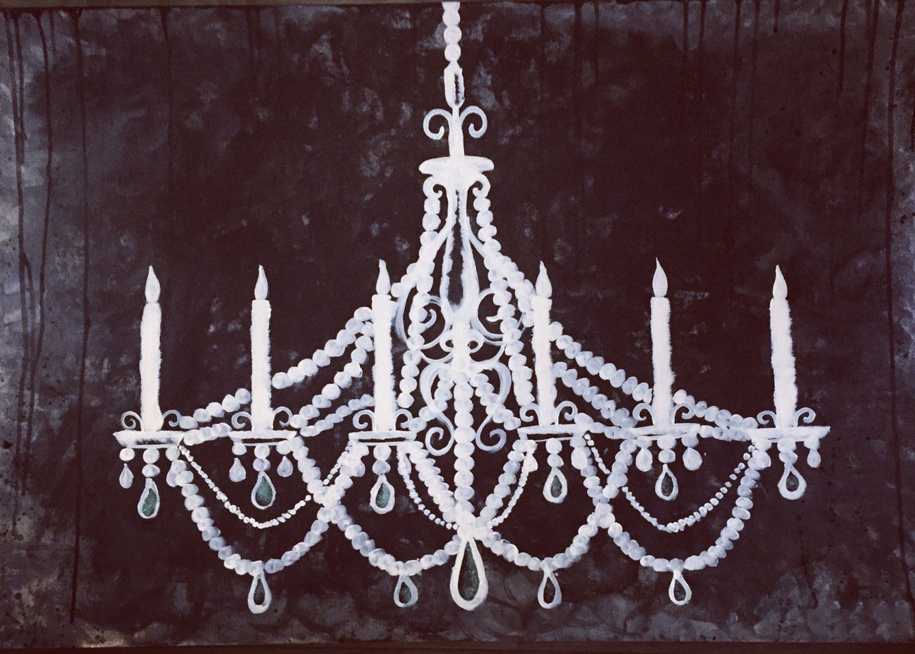 1334x954 Chandelier Canvas Painting Beautiful Chandelier Painting Canvas - Black And White Chandelier Painting