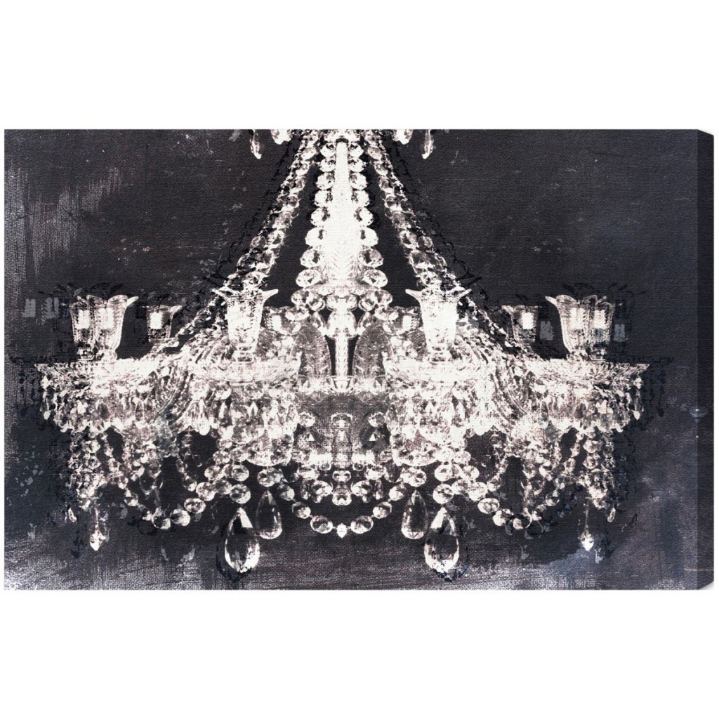 1024x1024 Painting A Black Chandelier White - Black And White Chandelier Painting