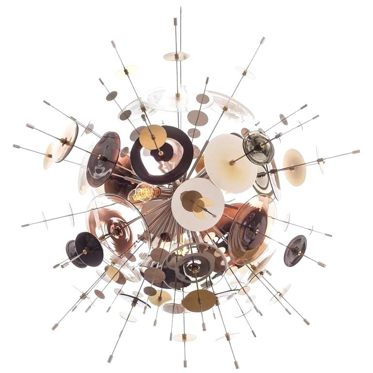 768x768 Black And White Chandelier Confetti Glass Black White Chandelier - Black And White Chandelier Painting