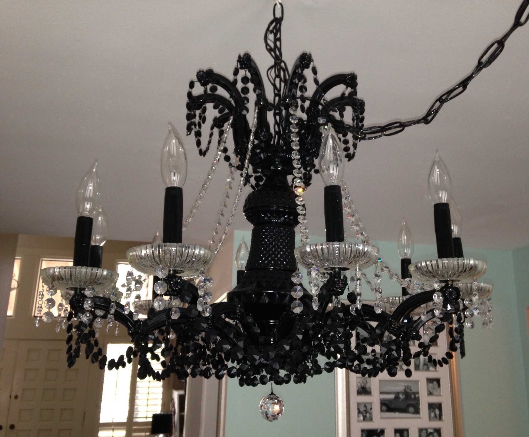 1852x1531 Black And White Chandelier Painting - Black And White Chandelier Painting