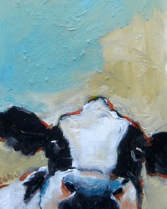 Black And White Cow Painting At Paintingvalley Com Explore