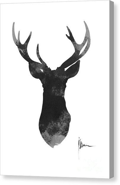 405x622 Deer Art Fine Art America - Black And White Deer Painting