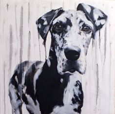 236x234 126 Best Pet Portraits Images On Dog Paintings, Dog - Black And White Dog Painting